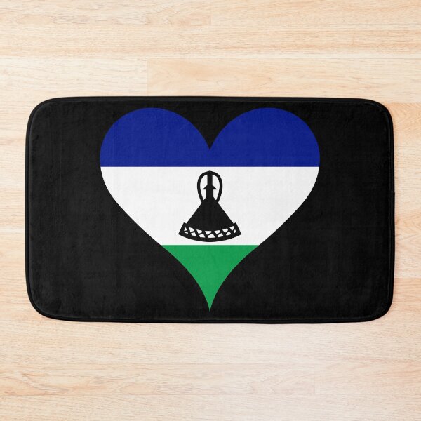 Item preview, Lesotho Heart Flag - Basotho Pride & Peace designed and sold by NTGUILTY.