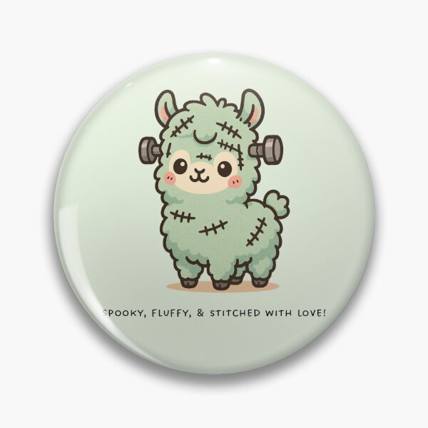 Item preview, Franken-Llama – Cute Kawaii Frankenstein Llama designed and sold by Queen Kaffeine.