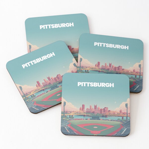 Item preview, Pittsburgh Skyline Ballpark – Minimalist Baseball Art designed and sold by SpeckyPrints.
