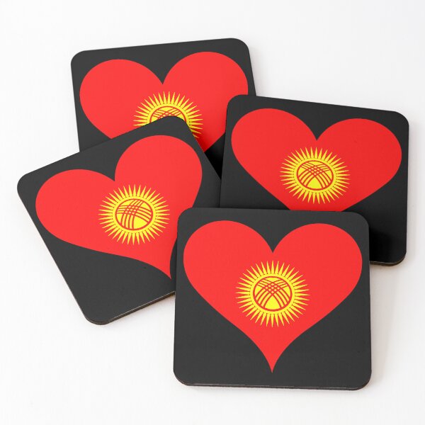 Item preview, Kyrgyzstan Heart Flag - Kyrgyz Pride & Love designed and sold by NTGUILTY.