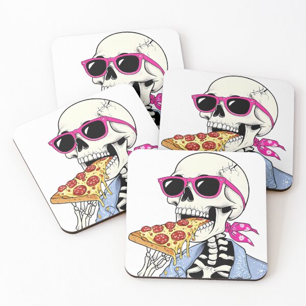 Item preview, Pizza to the Bone: Retro Skeleton Style designed and sold by The Crazy Cat Lady.