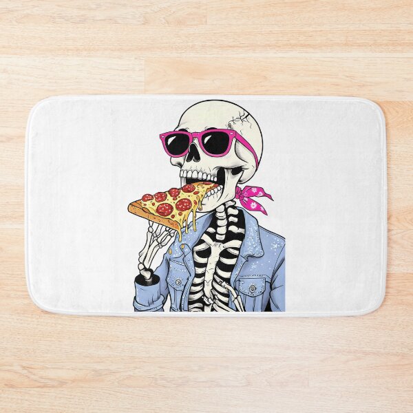 Item preview, Pizza to the Bone: Retro Skeleton Style designed and sold by The Crazy Cat Lady.