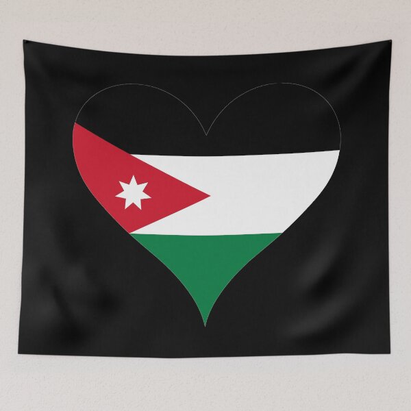 Item preview, Jordan Heart Flag - Jordanian Pride & Love designed and sold by NTGUILTY.