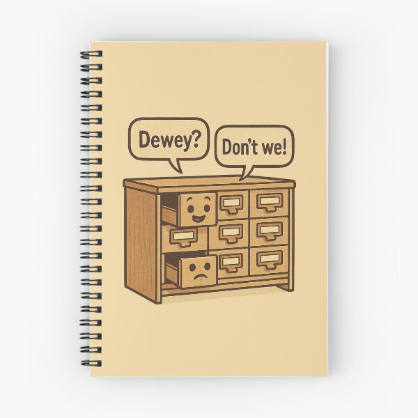 Item preview, Dewey or Don’t We – Retro Library Pun designed and sold by NovaMoodCo.