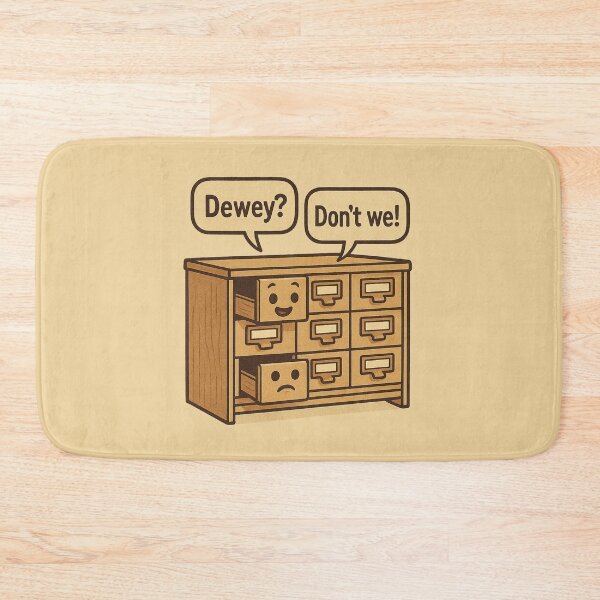 Item preview, Dewey or Don’t We – Retro Library Pun designed and sold by NovaMoodCo.