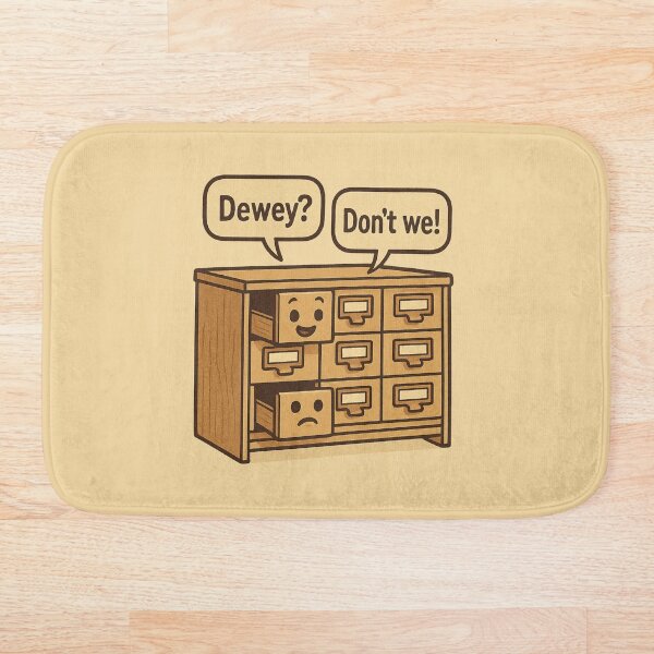 Item preview, ¿Dewey o no? – Juego de palabras de biblioteca retro designed and sold by NovaMoodCo.