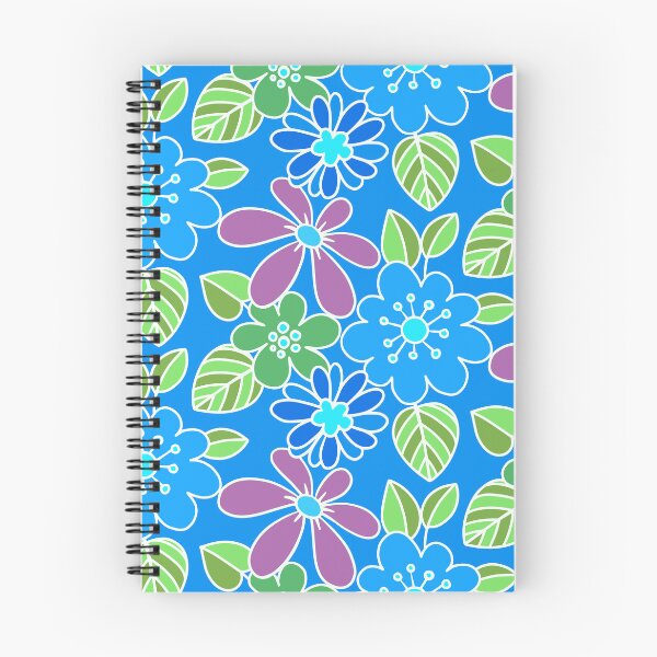 Item preview, Retro Blue And Pink Floral Pattern With Leaves designed and sold by DEC02.