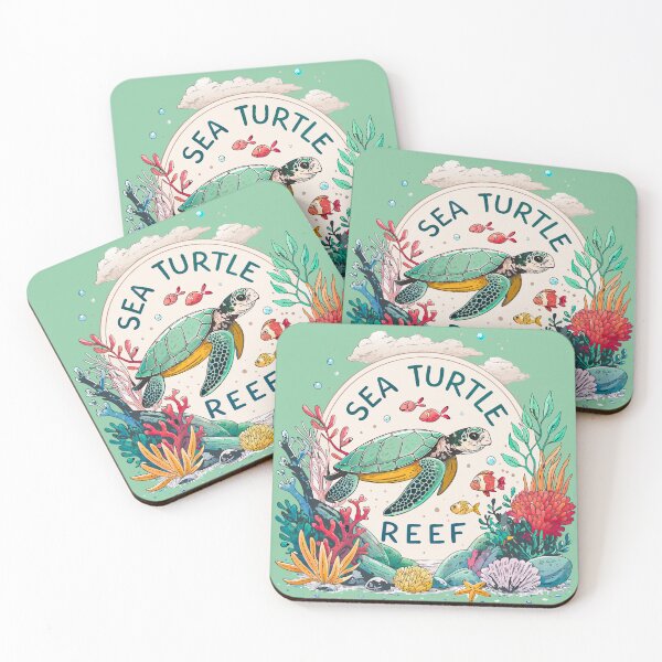 Item preview, Sea Turtle Reef – Vintage Ocean Scene designed and sold by SoftStyleStudio ⭐⭐⭐.