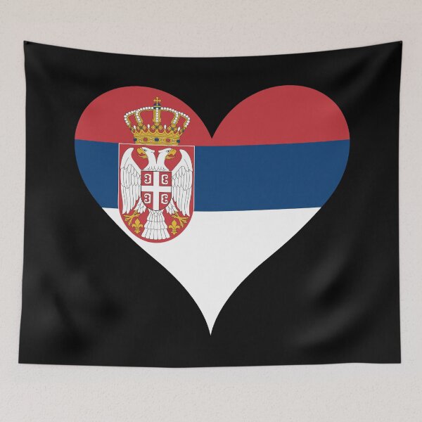 Item preview, Serbia Heart Flag - Serbian Pride & Love designed and sold by NTGUILTY.