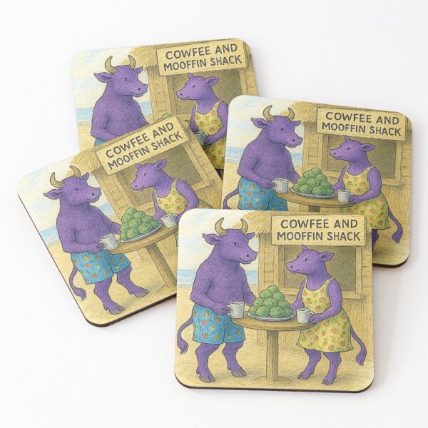 Item preview, Purple Cows at the Cowfee and Mooffin Shack designed and sold by Tridentulus.