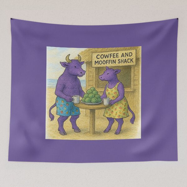 Item preview, Purple Cows at the Cowfee and Mooffin Shack designed and sold by Tridentulus.