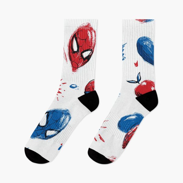 Item preview, Red and blue comic style pattern with superhero mask and symbols designed and sold by LoomisDreams.
