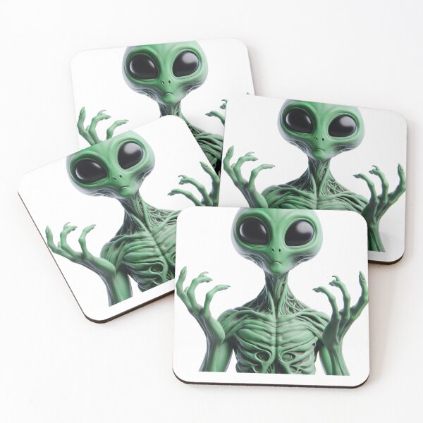Item preview, Green Alien Ufo - Funny Alien  designed and sold by Wild-way Art.