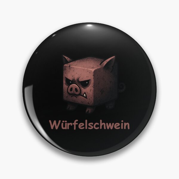 Artikelvorschau, Würfelschwein – Düstere Würfelform in Tiergestalt entworfen und verkauft von Wuerfelfuchs.