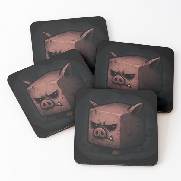 Item preview, Dados de cerdo: forma de cubo oscuro con forma de animal designed and sold by Wuerfelfuchs.