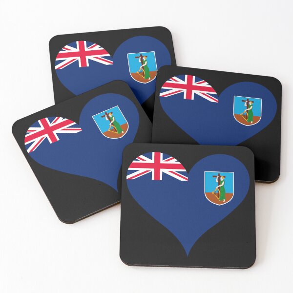 Item preview, Montserrat Heart Flag - Montserratian Pride & Love designed and sold by NTGUILTY.