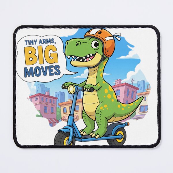 Item preview, Tiny Arms, Big Zooms – Dino on a Scooter designed and sold by HopaHope.
