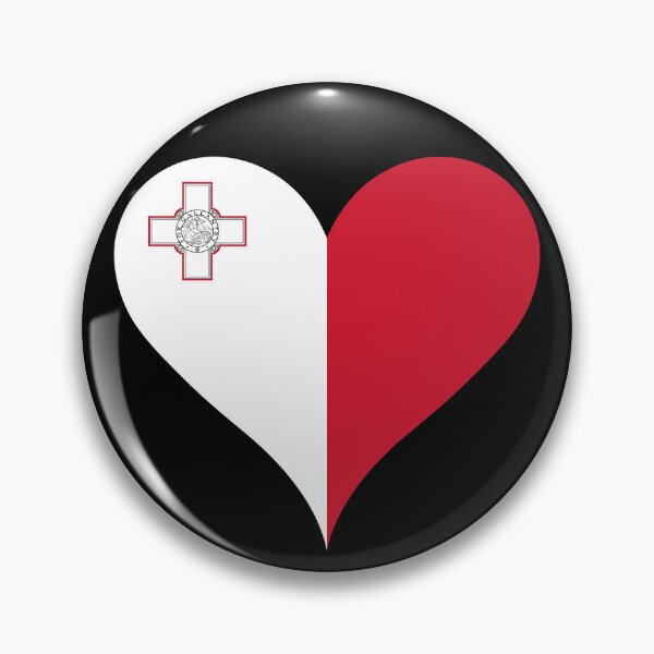 Item preview, Malta Heart Flag - Maltese Pride & Love designed and sold by NTGUILTY.