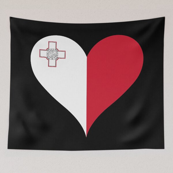 Item preview, Malta Heart Flag - Maltese Pride & Love designed and sold by NTGUILTY.