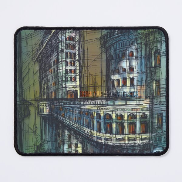 Item preview, Urban Sketch Desk Mat | Artistic Mouse Pad for Students, Architects, Gamers | Gift for Creative Workspaces | Minimalist Fantasy Drawing for Writers & Kids designed and sold by IlustratorCAT.