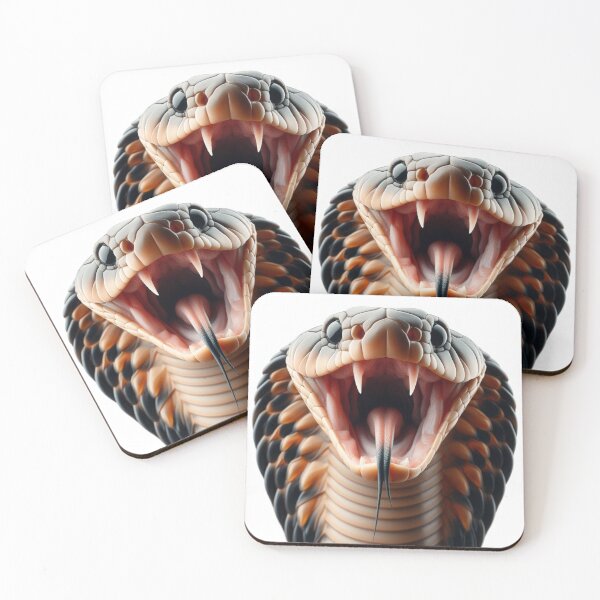 Item preview, Threatening Cobra with Open Fangs - Realistic Snake designed and sold by Wild-way Art.
