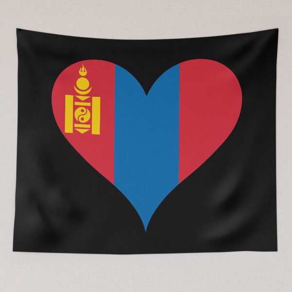 Item preview, Mongolia Heart Flag - Soyombo Pride designed and sold by NTGUILTY.