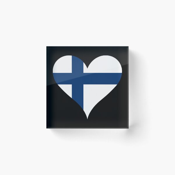 Aperçu de l'œuvre Drapeau de coeur de Finlande - Fierté de Suomi créée et vendue par NTGUILTY.