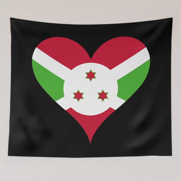 Item preview, Burundi Heart Flag - Unity, Work, Progress designed and sold by NTGUILTY.