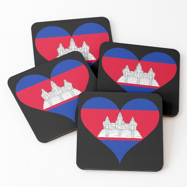 Item preview, Cambodia Heart Flag - Angkor Wat Heritage designed and sold by NTGUILTY.
