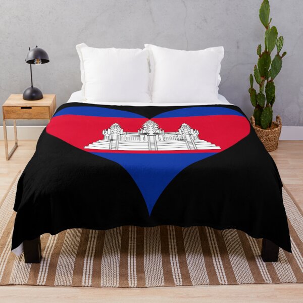 Item preview, Cambodia Heart Flag - Angkor Wat Heritage designed and sold by NTGUILTY.