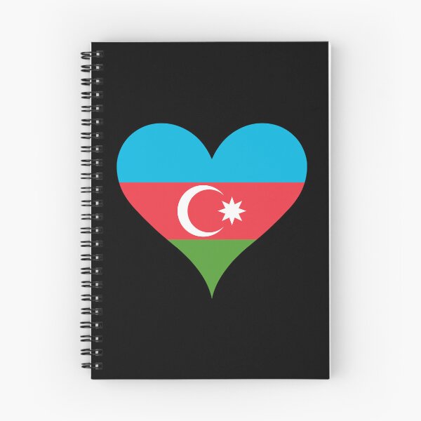 Item preview, Azerbaijan Heart Flag - Land of Fire Heritage designed and sold by NTGUILTY.