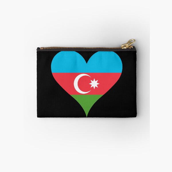 Item preview, Azerbaijan Heart Flag - Land of Fire Heritage designed and sold by NTGUILTY.