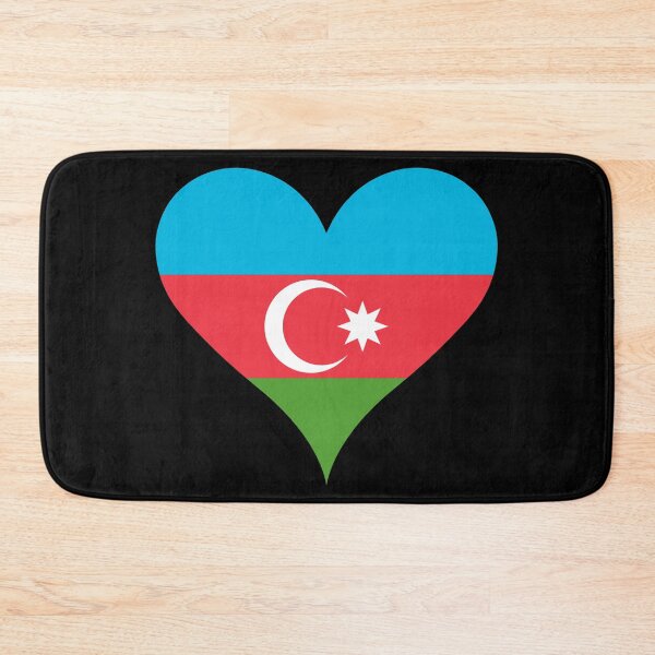 Item preview, Azerbaijan Heart Flag - Land of Fire Heritage designed and sold by NTGUILTY.