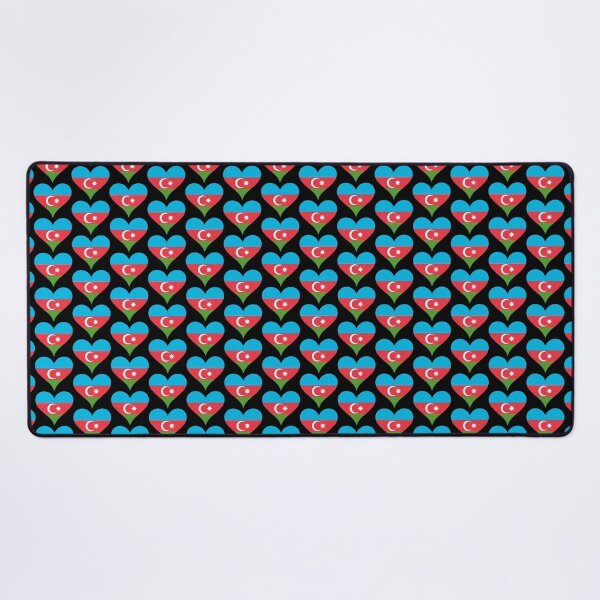 Item preview, Azerbaijan Heart Flag - Land of Fire Heritage designed and sold by NTGUILTY.