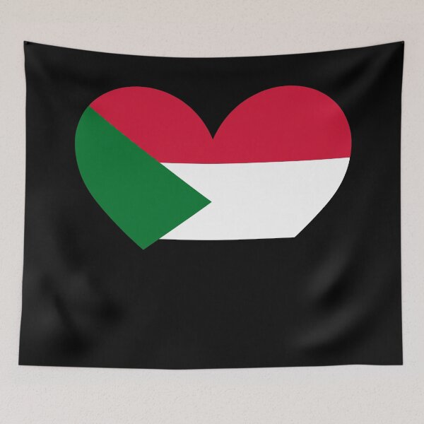 Item preview, Sudan Heart Flag - Land of Black People Heritage designed and sold by NTGUILTY.