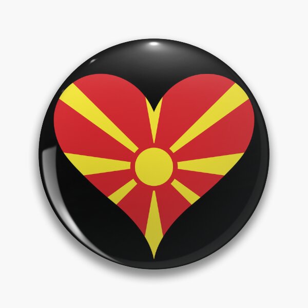 Item preview, North Macedonia Heart Flag - New Sun of Liberty Heritage designed and sold by NTGUILTY.