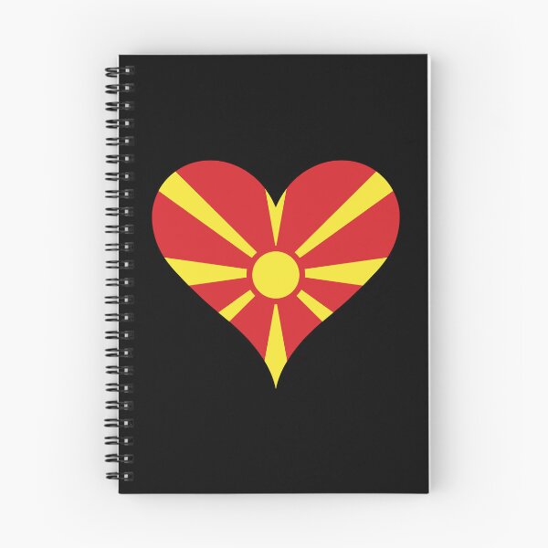 Item preview, North Macedonia Heart Flag - New Sun of Liberty Heritage designed and sold by NTGUILTY.