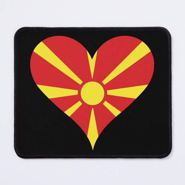Item preview, North Macedonia Heart Flag - New Sun of Liberty Heritage designed and sold by NTGUILTY.