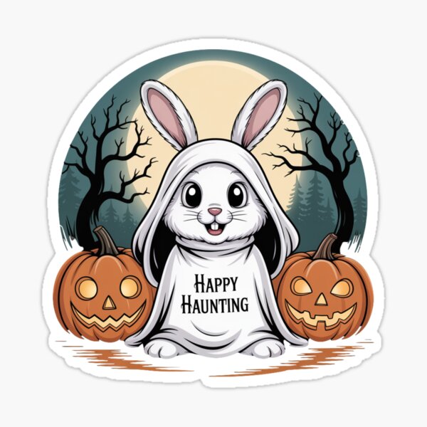 Item preview, Cute Ghost Bunny Halloween Shirt - Kawaii Spooky Rabbit T-Shirt designed and sold by Simasnaal.