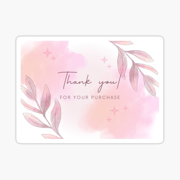 Item preview, A Thank you for yyour purchase card designed and sold by HappyArtHaven.