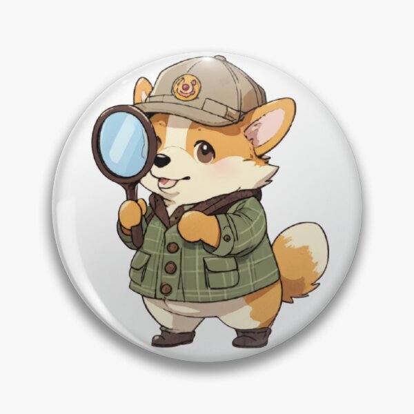 Item preview, Corgi Sleuth — Plaid Coat Edition designed and sold by ChibiFusion.