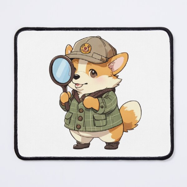 Item preview, Corgi Sleuth — Plaid Coat Edition designed and sold by ChibiFusion.