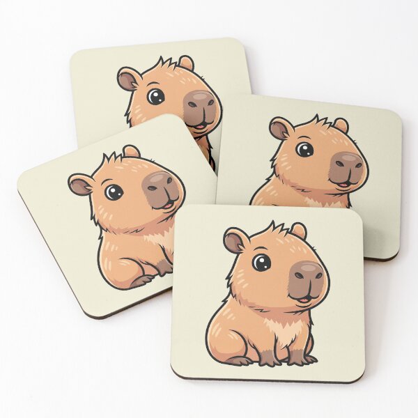 Item preview, Cute Baby Capybara Cartoon With Big Eyes designed and sold by LightArt25.