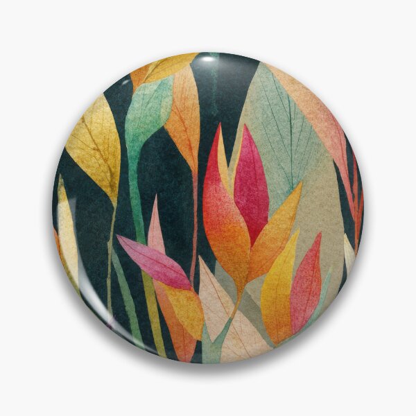 Item preview, Tropical Watercolor Heliconia Leaves on Black – Seamless Pattern designed and sold by dawnleblanc55.