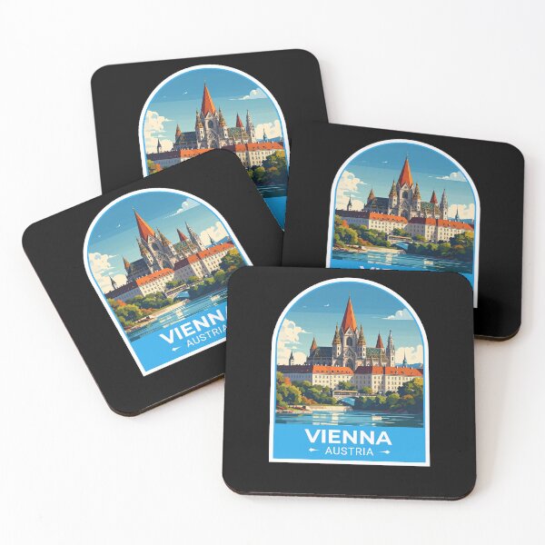 Item preview, A Vintage Travel Illustration of Vienna - Austria Sticker designed and sold by TulipaGraphics.