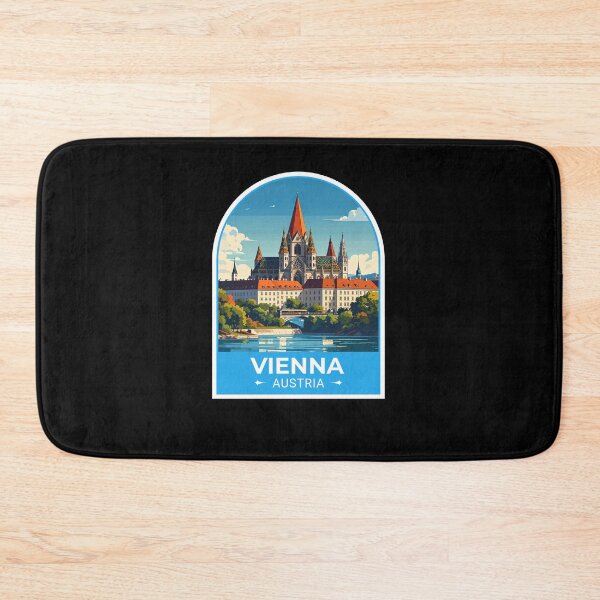 Item preview, A Vintage Travel Illustration of Vienna - Austria Sticker designed and sold by TulipaGraphics.