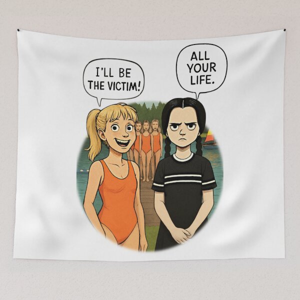 Item preview, "I'll be the victim!"..."All your life." designed and sold by ~ Th*mas ~.