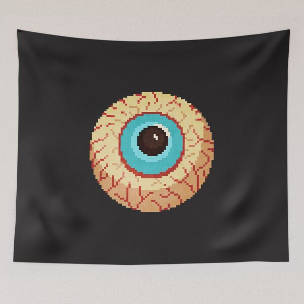 Item preview, Fleshy Eyeball Pixel Art – Creepy Retro Eye Design designed and sold by PixelDrukiPL.