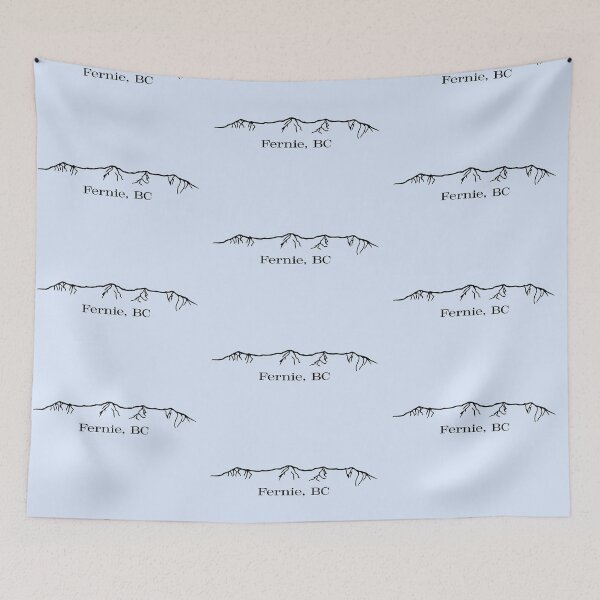 Item preview, Fernie Alpine Resort Headwall, Fernie BC, outline designed and sold by Rock An Design.