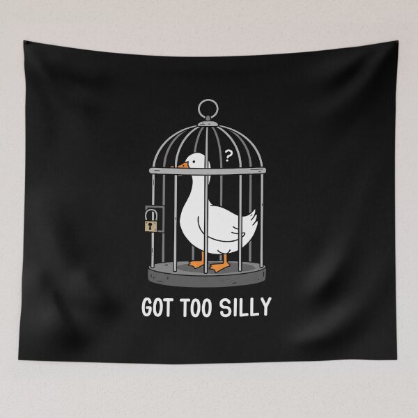Item preview, Got Too Silly Funny Goose Pun Tee designed and sold by AI-volution.